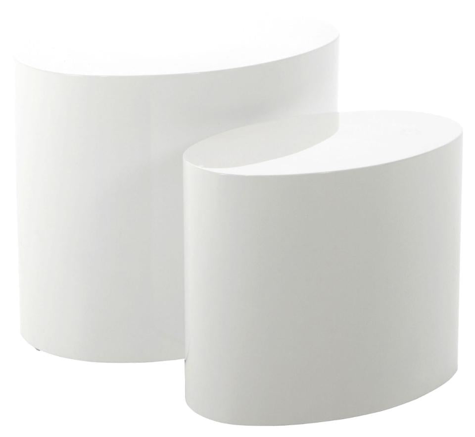 Kafijas galds Mic 48x33x40 cm, 40x24,5x33 cm balts - N1 Home