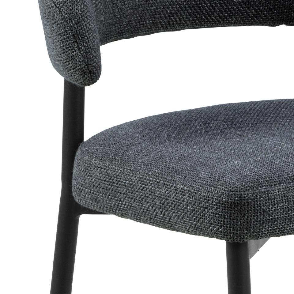 Krēsls Edins 56/55/77 cm tumši pelēks - N1 Home