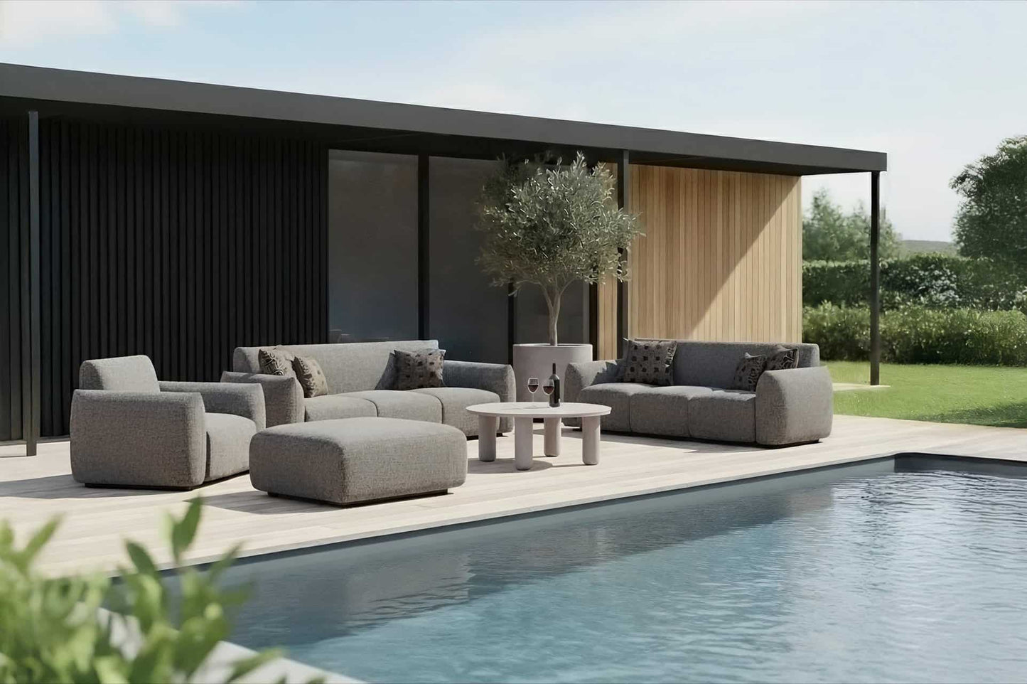 Āra atpūtas krēsls Dawson Richmond Interiors 120/72/99 cm greige alpine