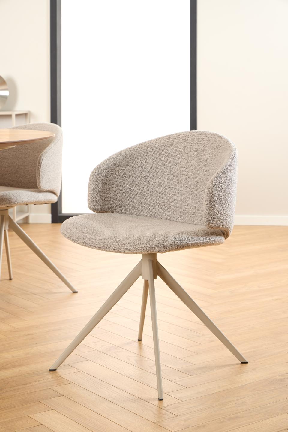 Krēsls Elar 53/54/78 cm bēšs/pelēks - N1 Home