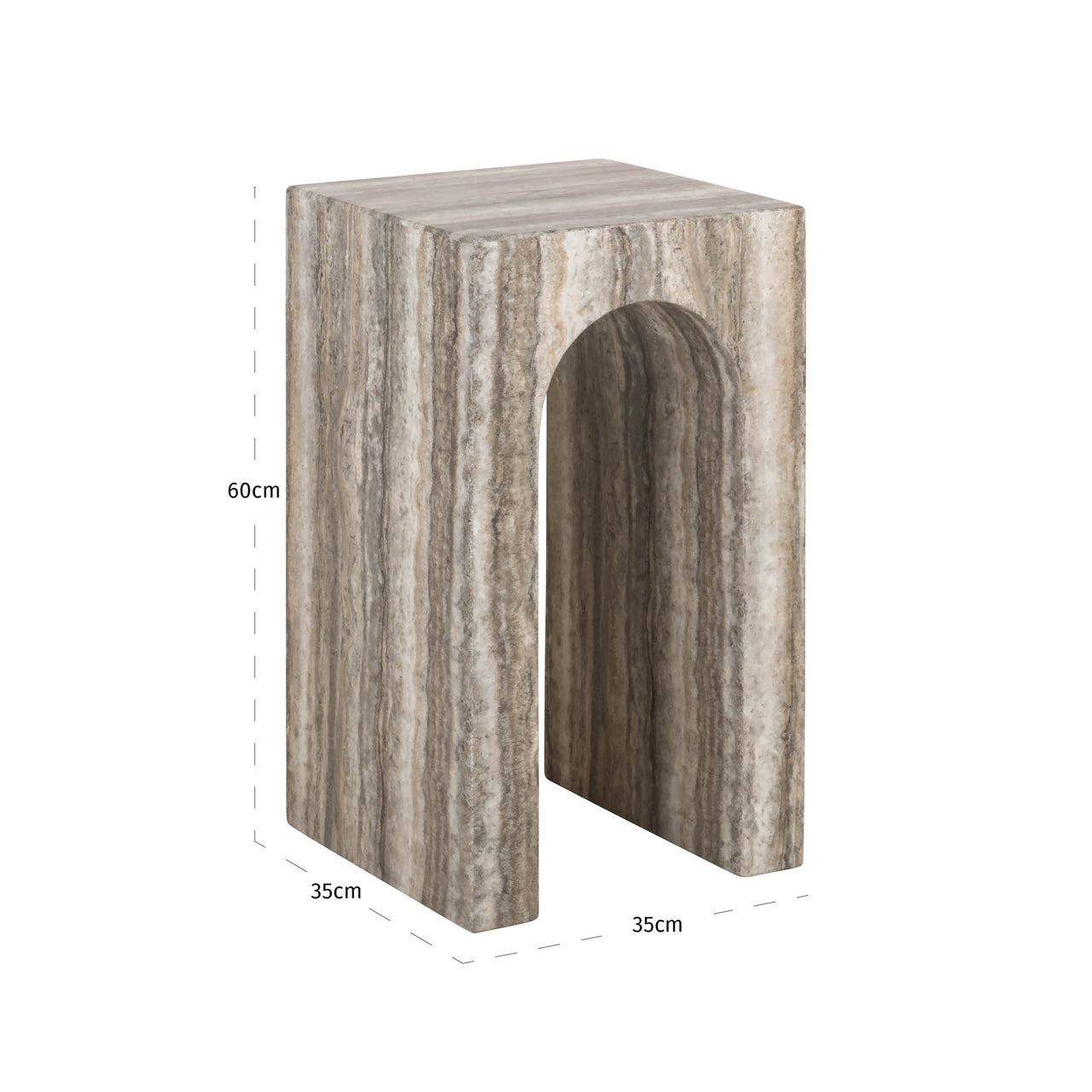 Kafijas galds Dulce Richmond Interiors 35/60/35 cm pelēks