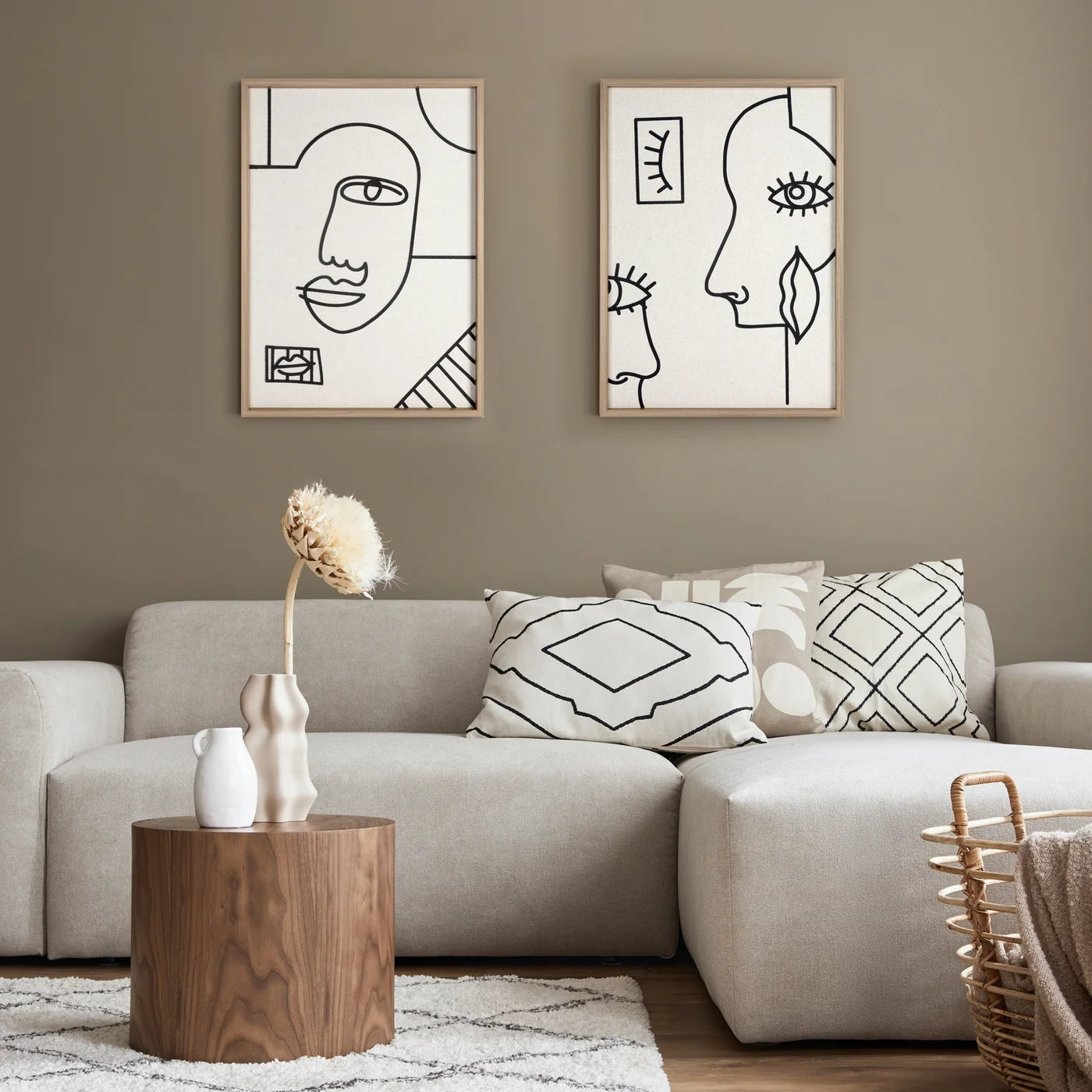 Glezna Arty 50/70 cm balts/melns - N1 Home