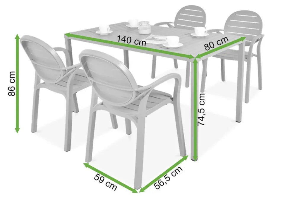 Dārza komplekts Narvi Palmy antracits - N1 Home
