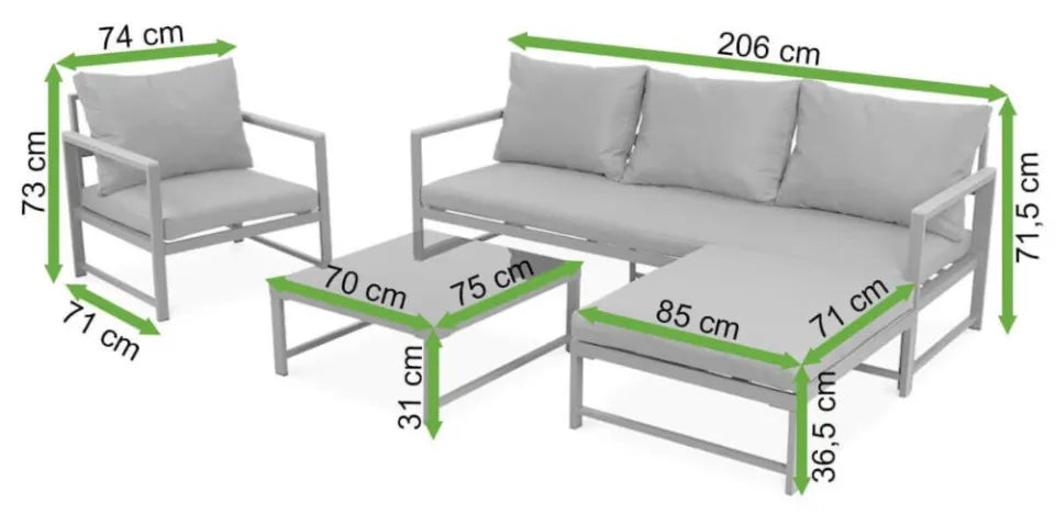 Dārza komplekts Orlan Fory balts - N1 Home