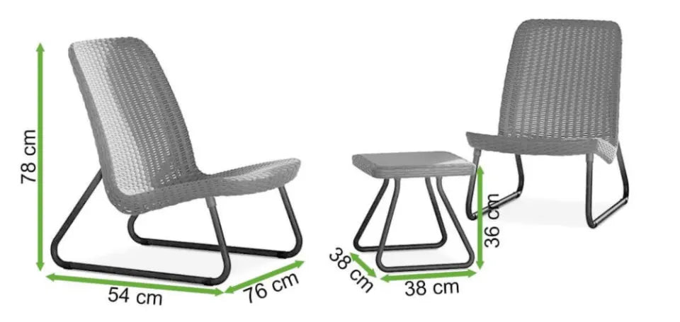 Dārza komplekts Rio Ri grafīts - N1 Home