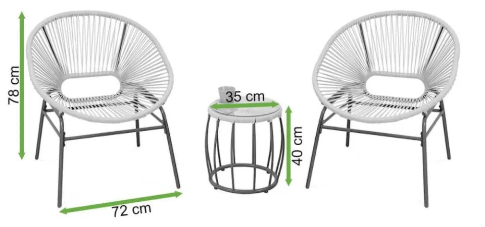 Dārza mēbeles Maja melns - N1 Home