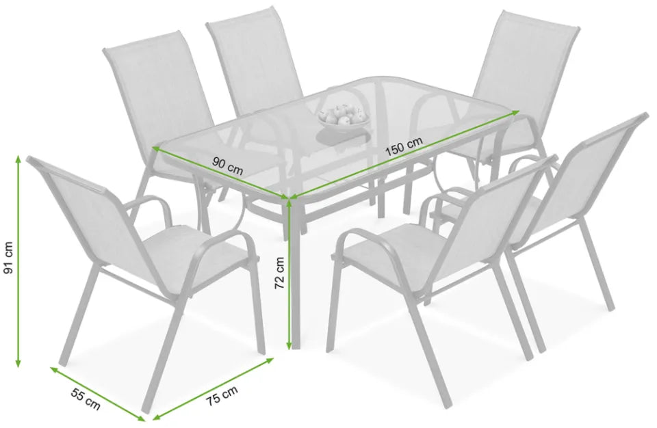 Dārza mēbeles Bologs gaiši pelēks - N1 Home