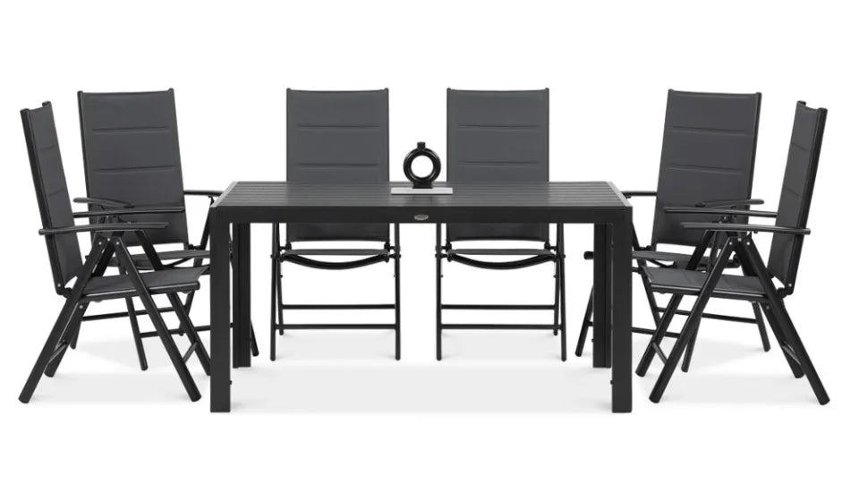 Dārza mēbeles Sidny melns/pelēks - N1 Home