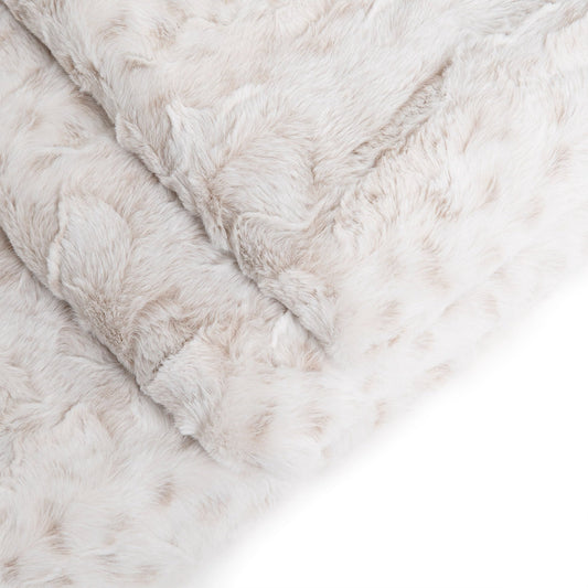 Sega Marči, izgatavota no truša kažokādas imitācijas 150x200 cm bēšs - N1 Home