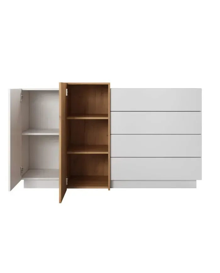 Kumode 3Dot 160/93,5/45 cm balts/ozols - N1 Home