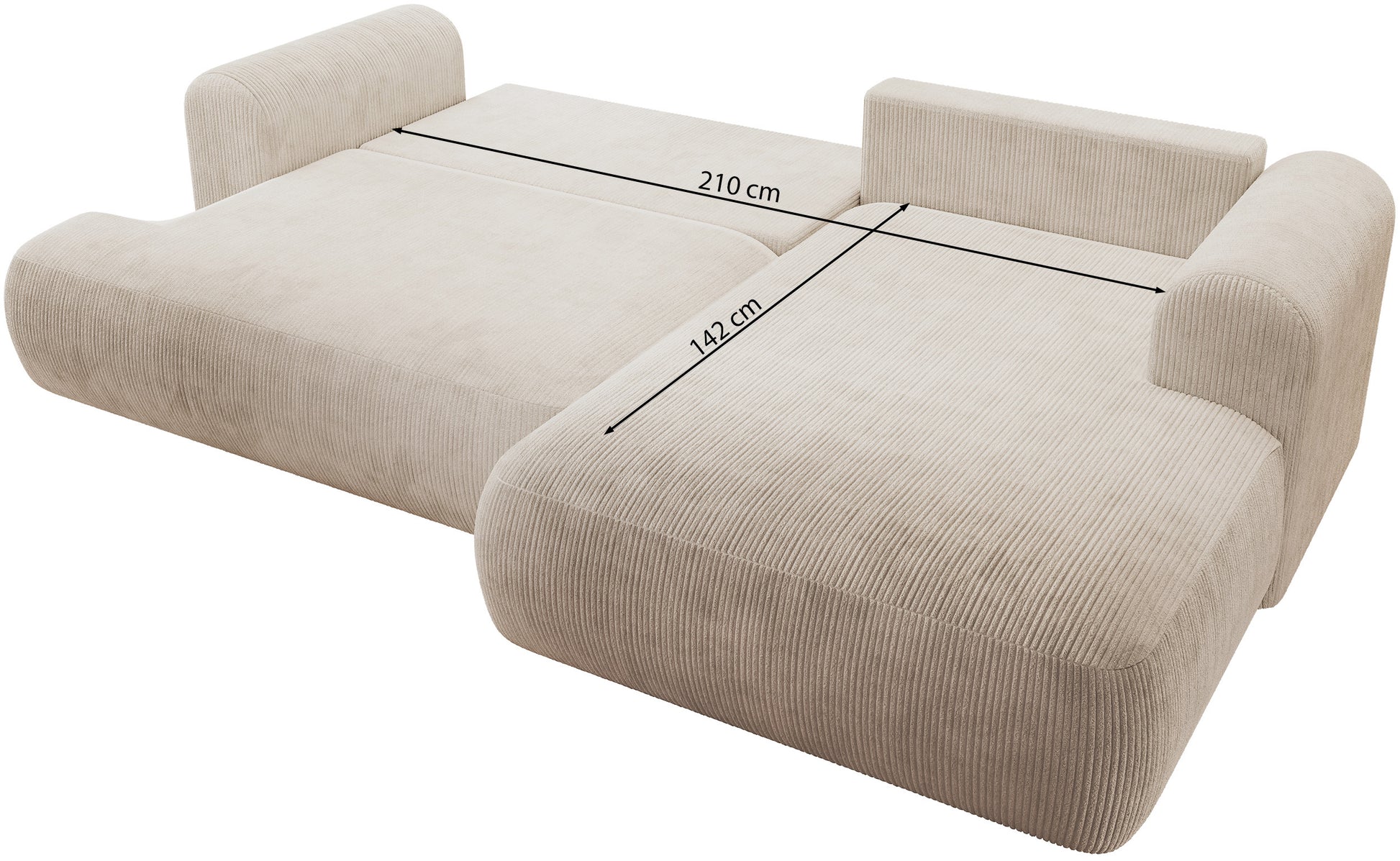 Dīvāns Ovors 93/260/165 cm Lincoln D 86 - N1 Home