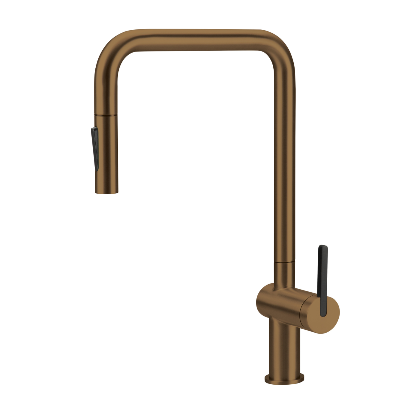 Virtuves jaucējkrāns ar izvelkamu snīpi Momi 408 mm matēta bronza - N1 Home