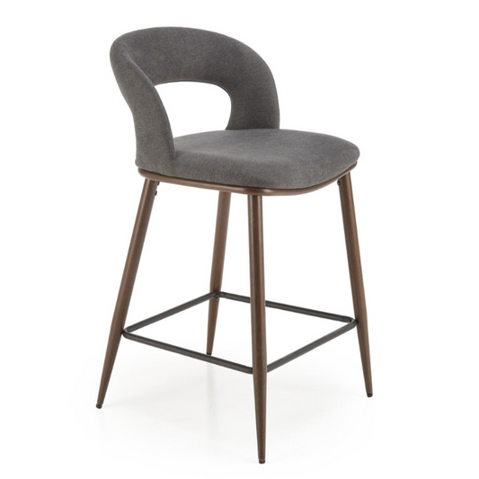 Bāra krēsls Koha 48/52/92/65 cm pelēks / rieksts - N1 Home