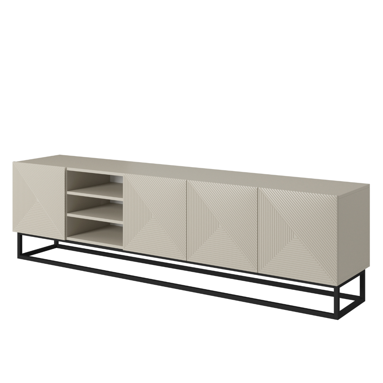 OSLO RTV kumode uz metāla kājām 200/56/40 kašmirs/melns - N1 Home