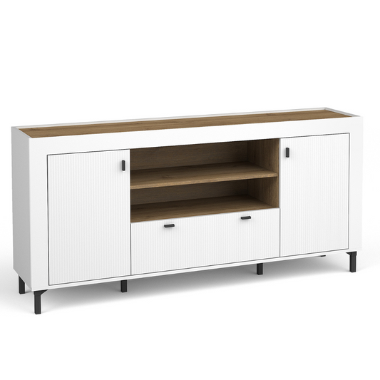 Kumode Lamos 170/77/38 cm balts/melns