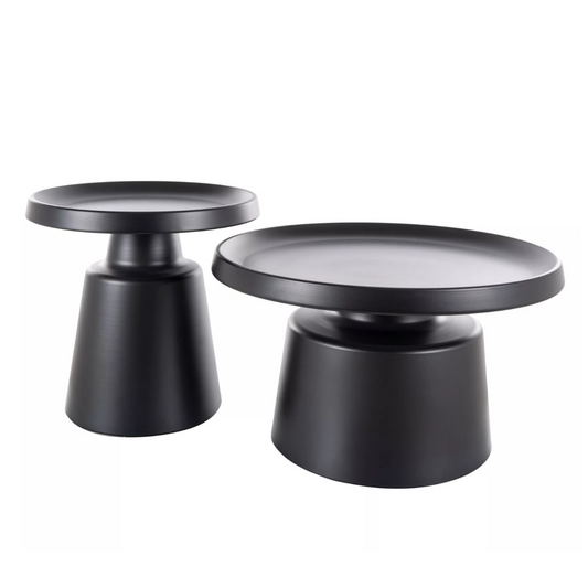 Kafijas galdiņi Rods 50/48; 70/39 cm melns - N1 Home