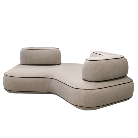 Dīvānd-krēsls Skew U Befame 72/224/183 cm bēšs - N1 Home