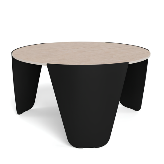 Kafijas galds 80/80/42 cm Travertine ceramic/melns