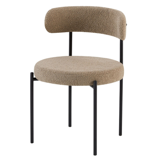 Krēsls Femisa 77/50/55 cm tumši bēšs bukle - N1 Home