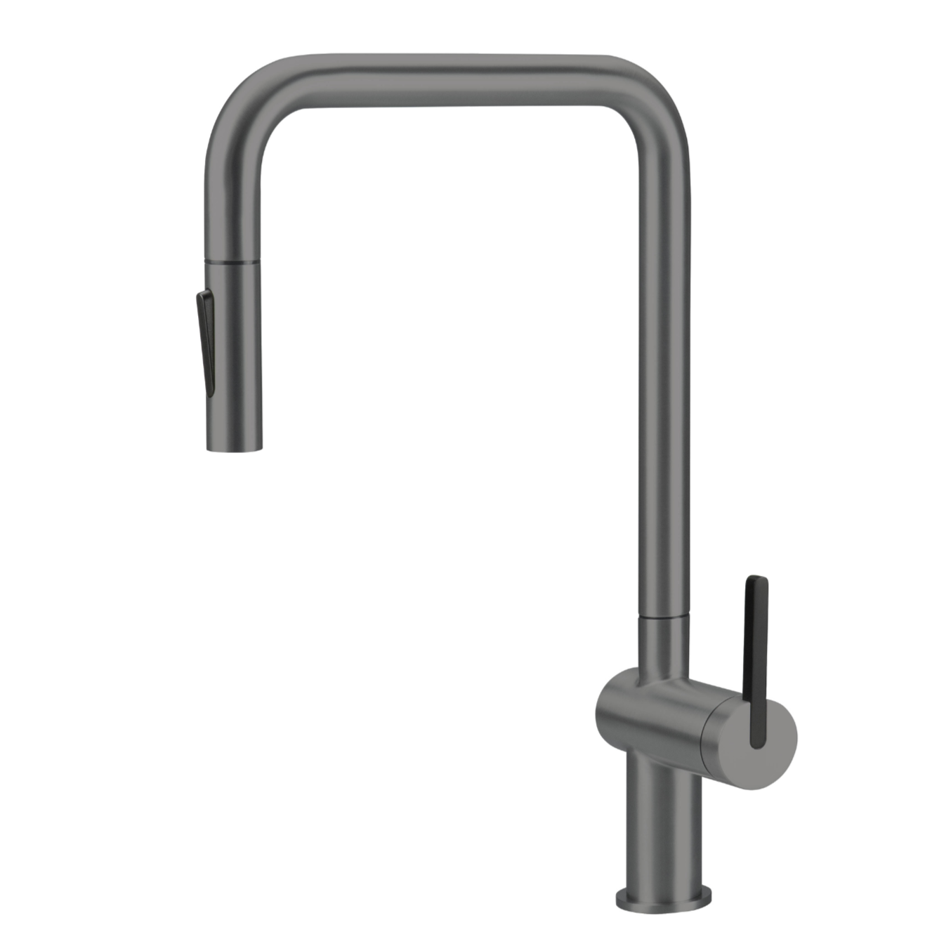 Virtuves jaucējkrāns ar izvelkamu snīpi Momi 408 mm titanium - N1 Home