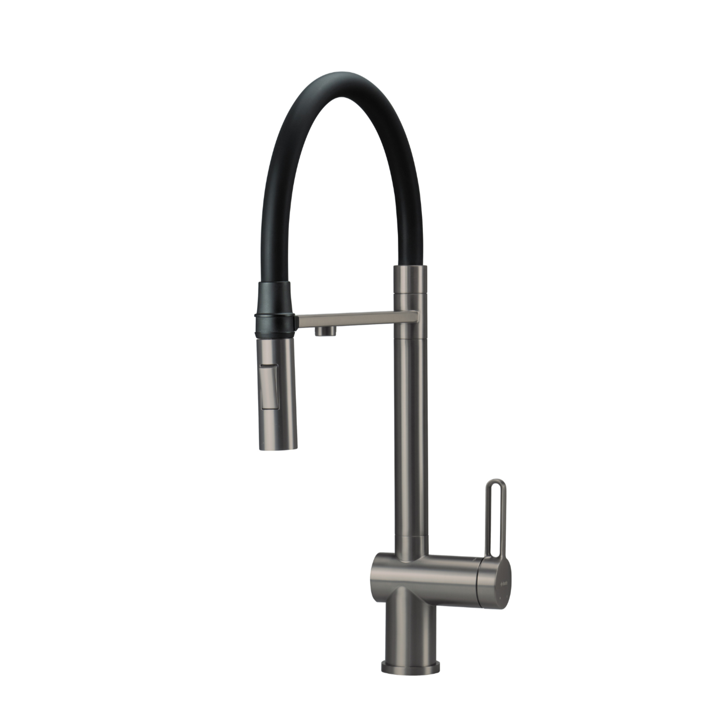 Virtuves jaucējkrāns ar ūdens filtra pieslēgumu un elastīgu snīpi Magnetic 549 mm titanium - N1 Home