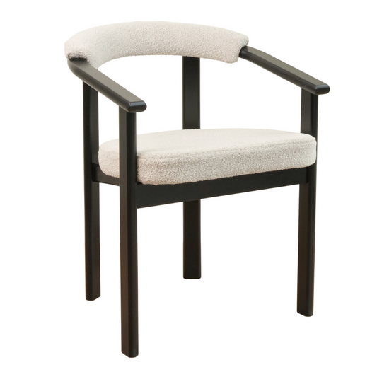 Krēsls Finis 73/56/55 cm melns/bēšs buklē - N1 Home