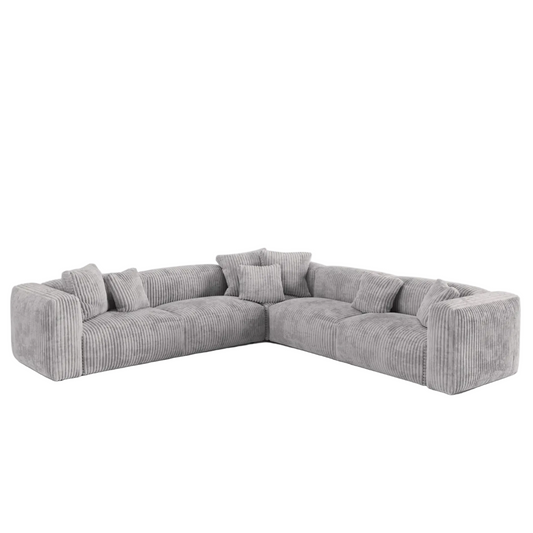 Dīvāns Martina Micadoni 316/75/316 cm Corduroy (Til86) Light grey