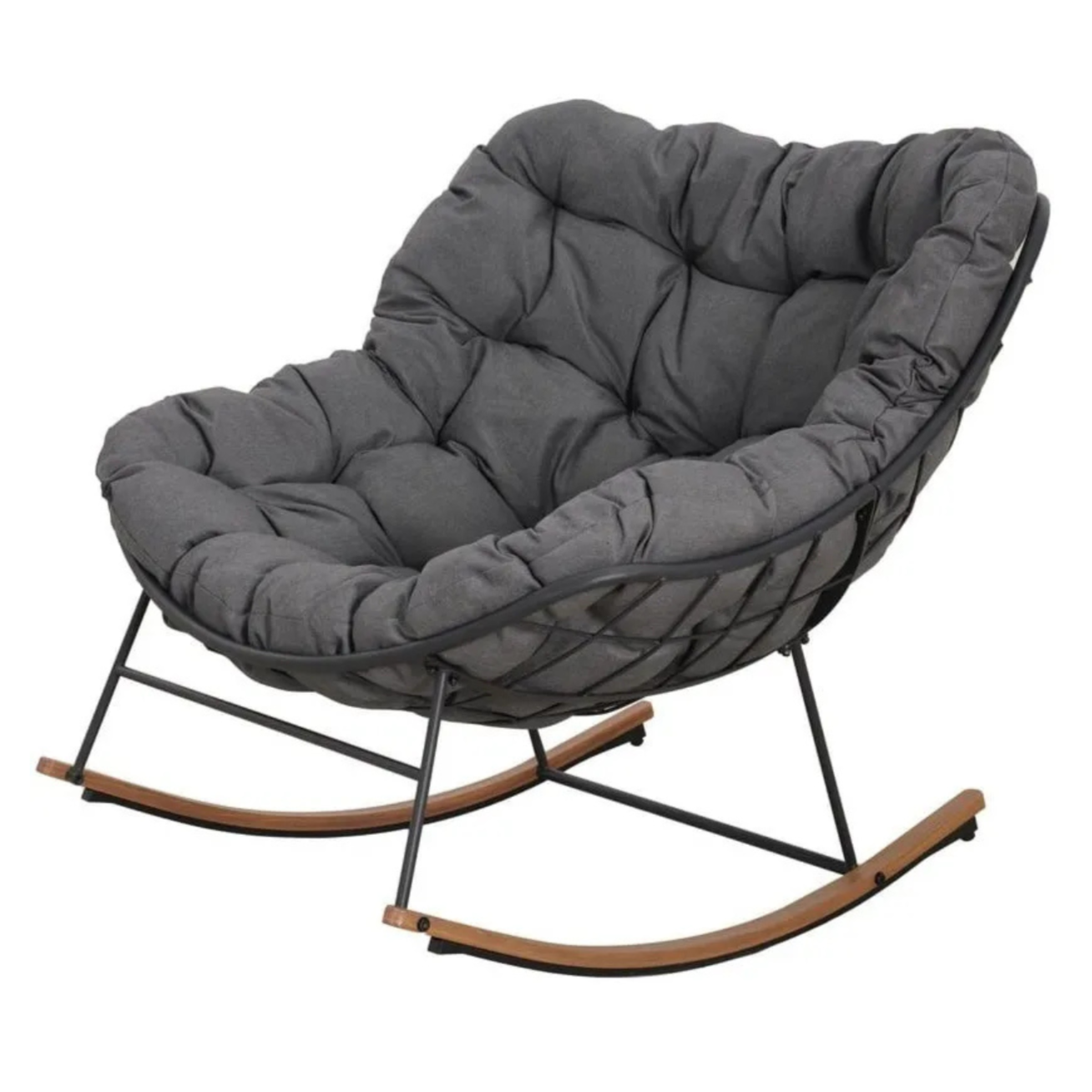 Šūpuļkrēsls Rona 98/110/78 cm tumši pelēks - N1 Home