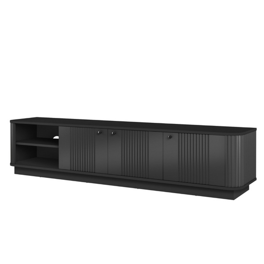 TV skapis Vespa 187/43/38 cm melns/melns - N1 Home