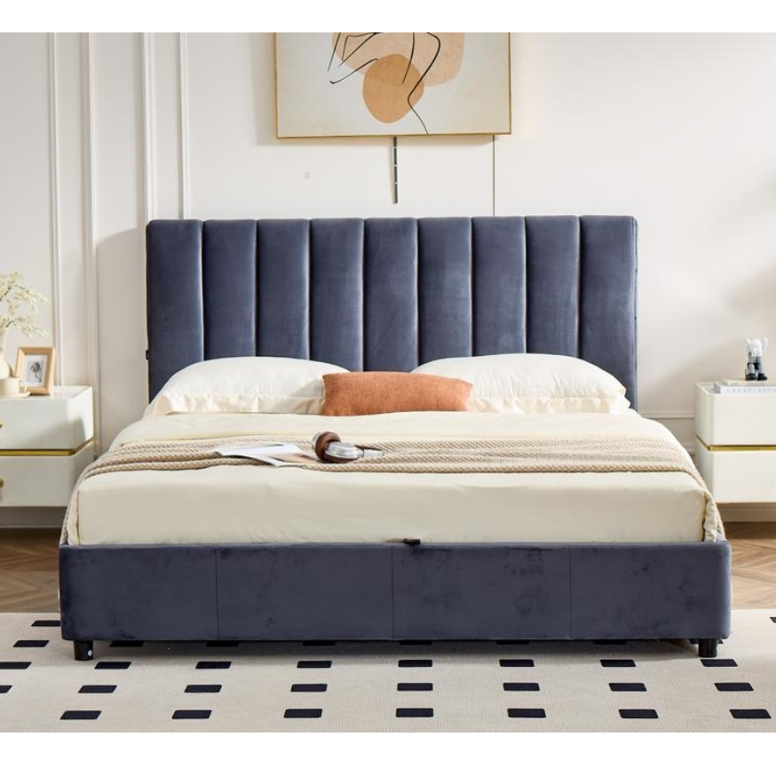 Gulta Milos 140*200,160*200,180*200 cm pelēks - N1 Home