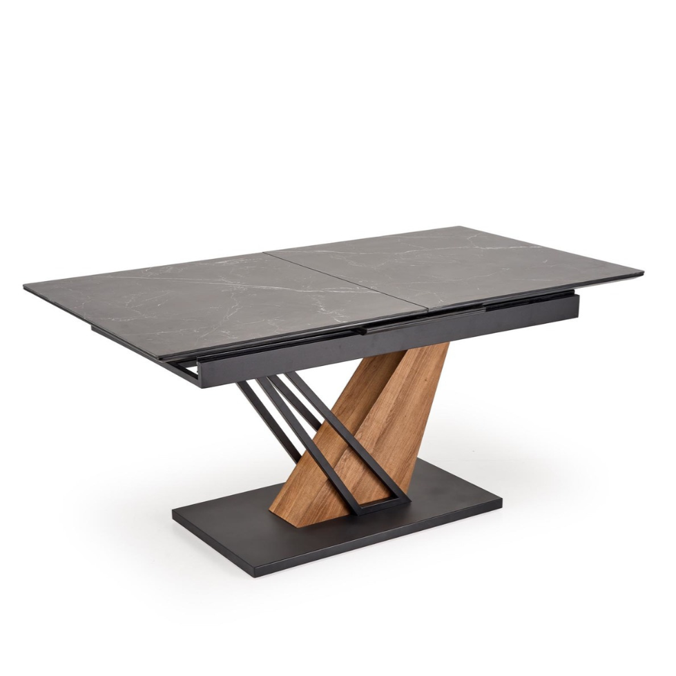 Galds Volans 160/90/67 cm melns marmors/ozols