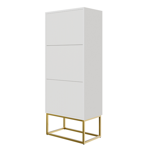 Apavu skapis Velda 50/30/125 cm balts/zelts - N1 Home