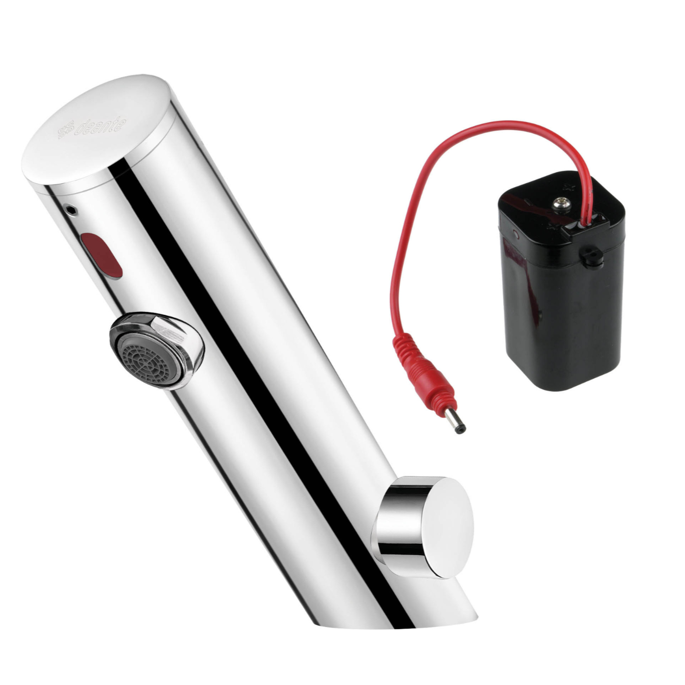 Izlietnes jaucējkrāns, bezkontakta, ar temperatūras kontroli - 4xAA Sense 148 mm pulēts tērauds - N1 Home