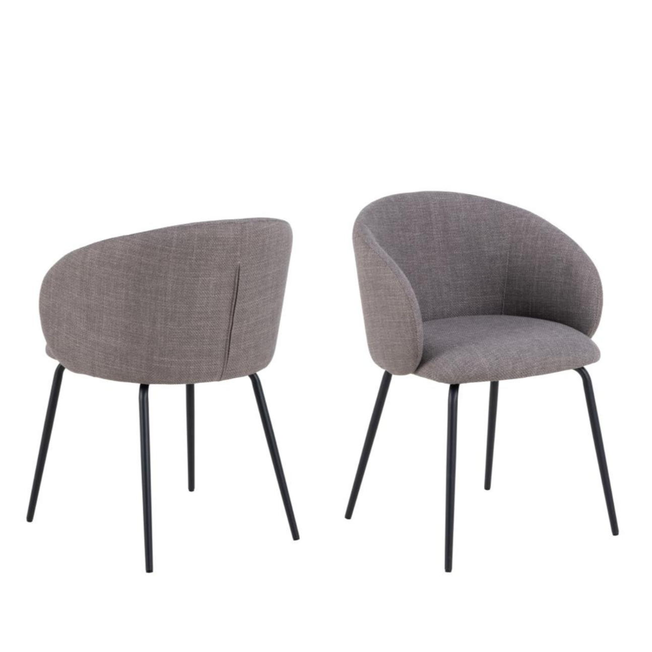 Krēsls Elear 56/54/80 cm gaiši pelēks/ brūns - N1 Home