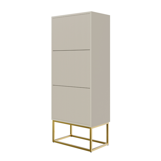 Apavu skapis Velda 50/30/125 cm bēšs/zelts - N1 Home