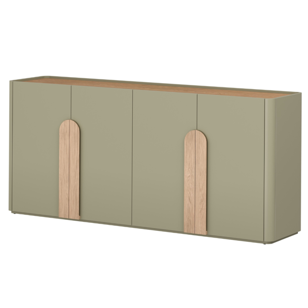 Kumode Amil 200/89/48 cm Eikalipts / Baltijas kāpu ozols / Dabīgais ozols - N1 Home