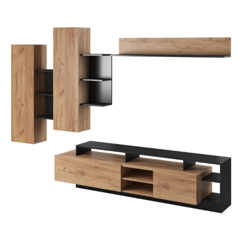 Komplekts Aliva 190/48/44 cm antracīts/ozols - N1 Home