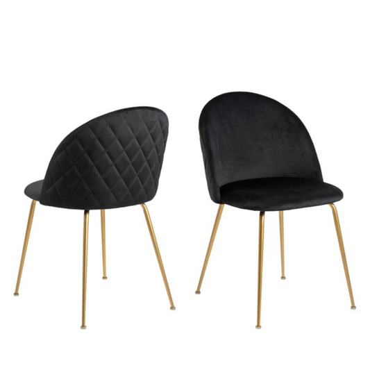 Krēsls Louv 49/54/80 cm melns/zelts - N1 Home