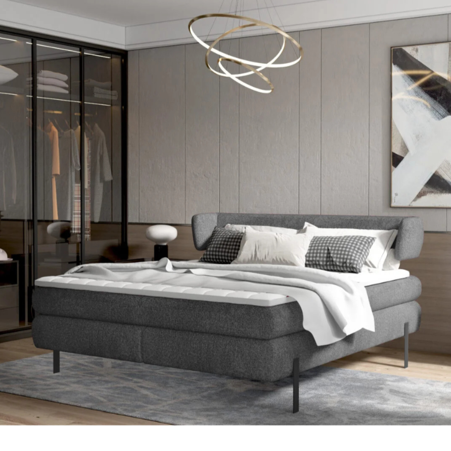 Gulta Nobi 140/160/180×200 cm pelēks - N1 Home