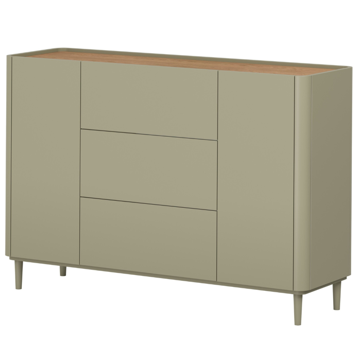 Kumode Elva 150/102/48 cm Eikalipts / Baltijas kāpu ozols - N1 Home