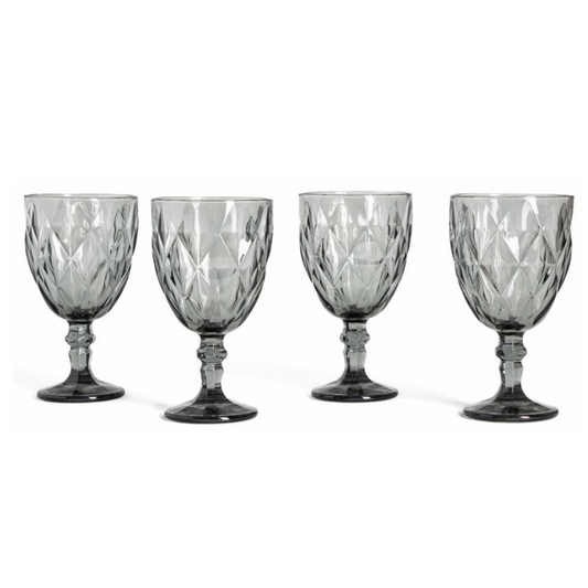 Vīna glāžu komplekts Luns 340 ml grafīts - N1 Home