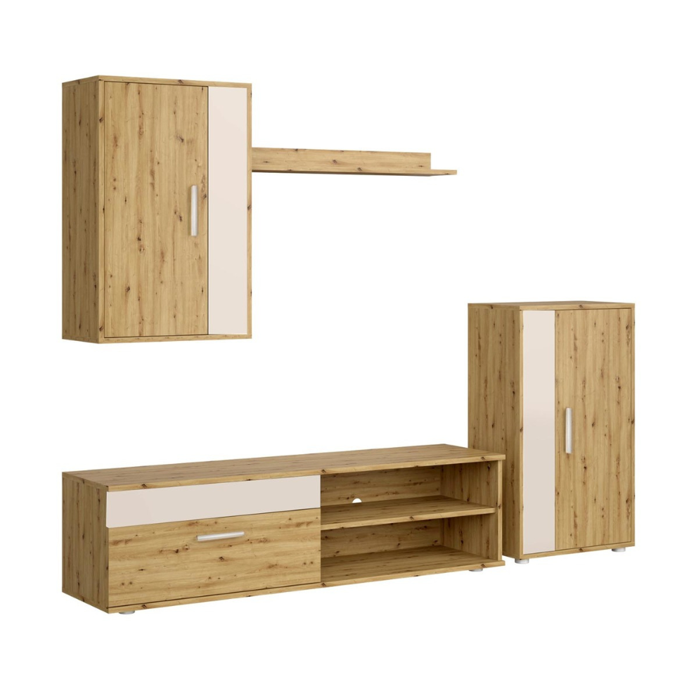 Mēbeļu komplekts Bensi 190 cm Artizan ozols/kašmirs - N1 Home