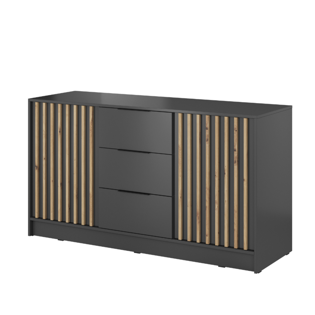 Kumode Neko 155/86/45 cm grafīts - N1 Home