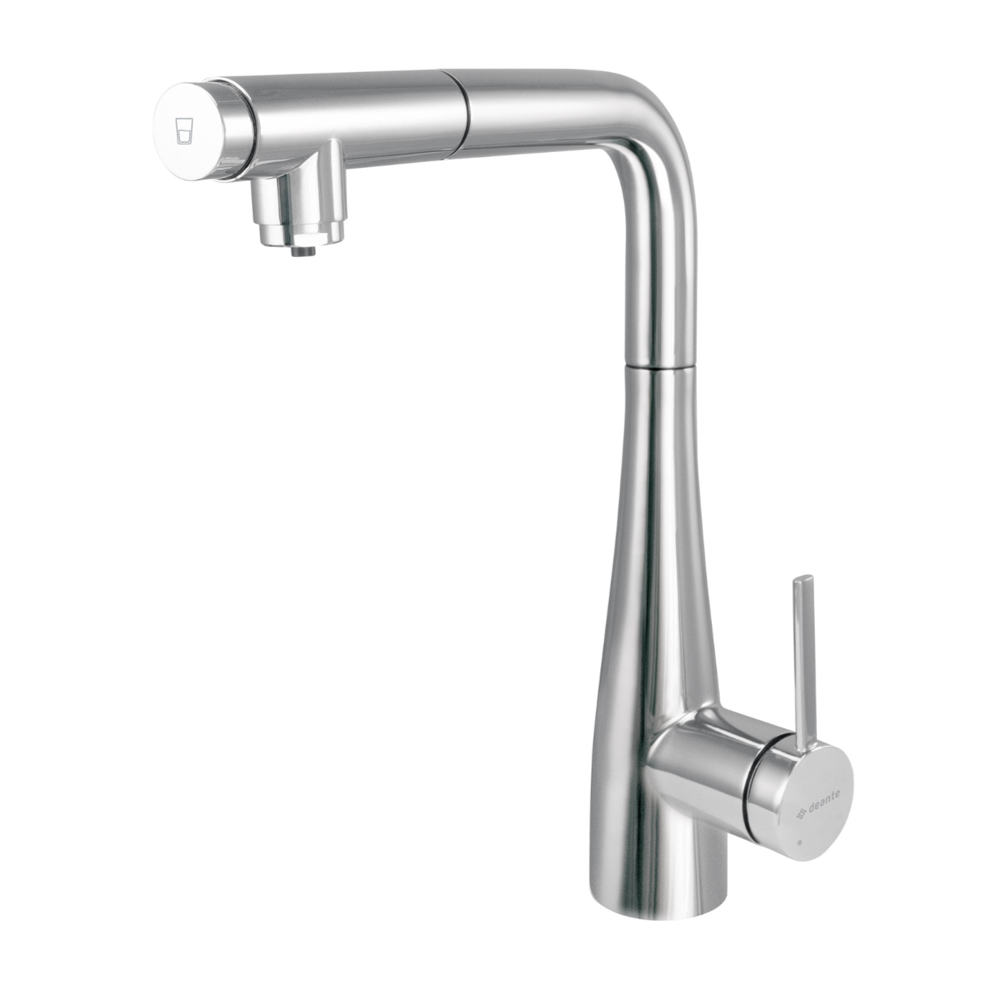 Virtuves jaucējkrāns ar ūdens filtra pieslēgumu un izvelkamu snīpi Eridan 33 cm hroms - N1 Home