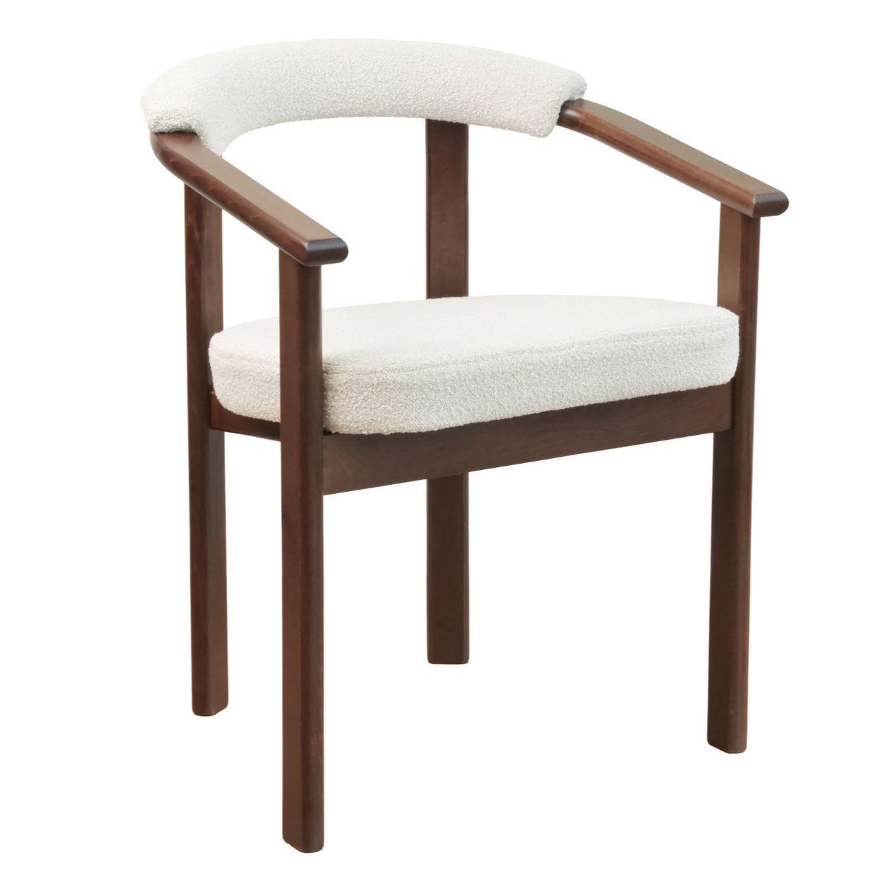 Krēsls Finis 73/56/55 cm gaišs valrieksts/gaiši bēšs buklē - N1 Home