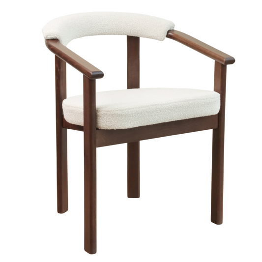 Krēsls Finis 73/56/55 cm gaišs valrieksts/gaiši bēšs buklē - N1 Home