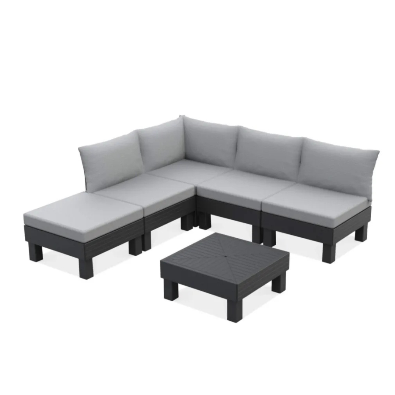Modulārs dārza dīvāns Elema grafīts - N1 Home