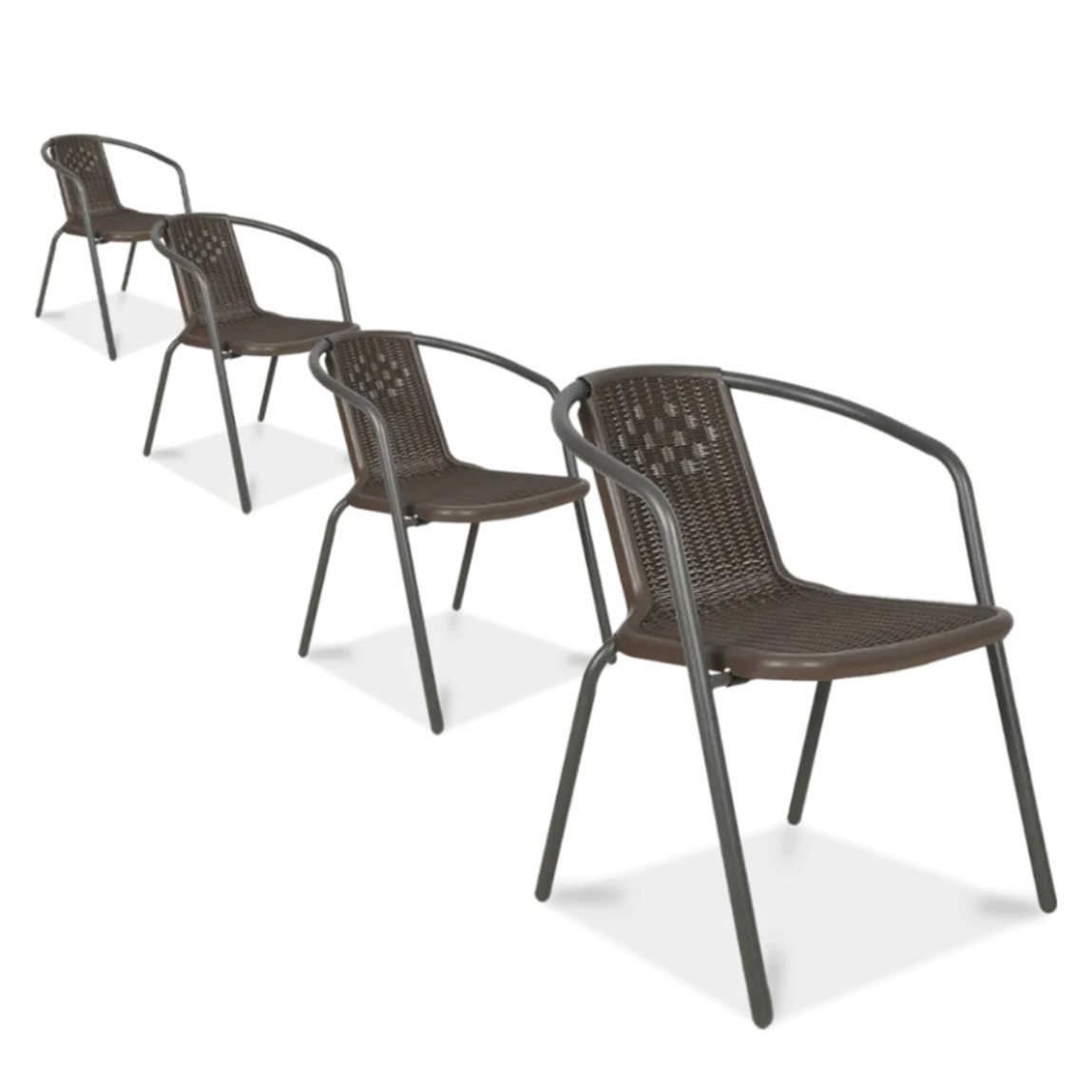 Krēslu komplekts balkonam Simpi (4) 55/57/72 cm brūns - N1 Home