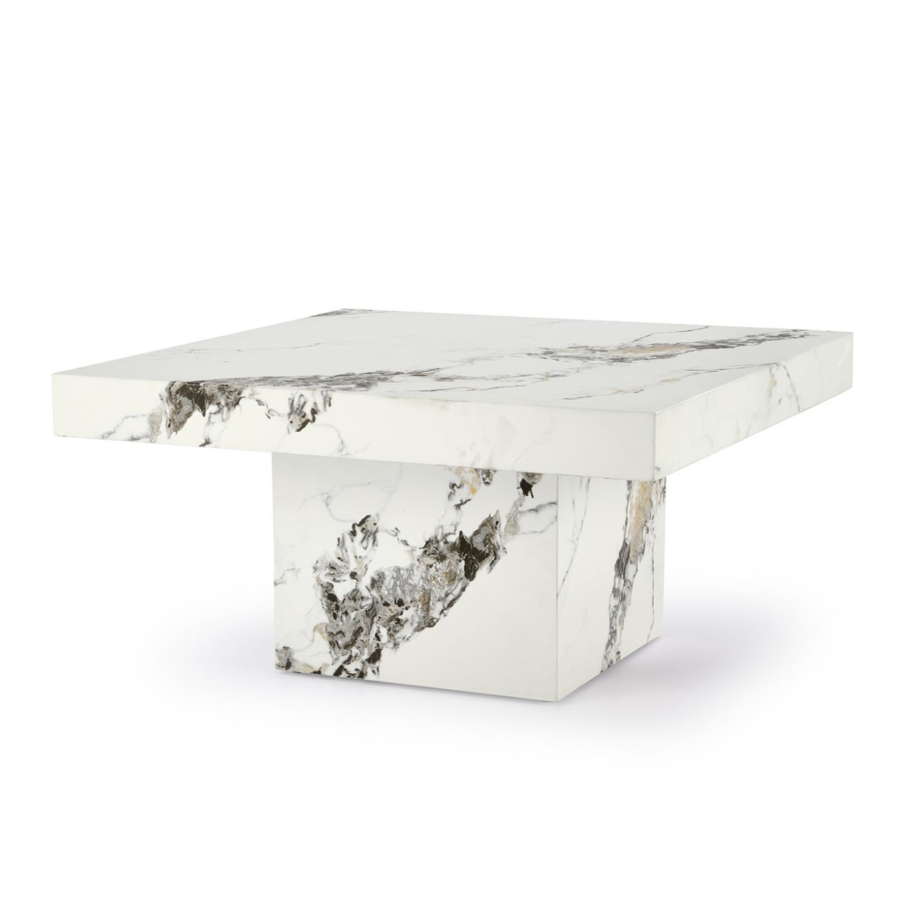 Kafijas galdiņš Monis 80/80/41 cm balts marmors - N1 Home