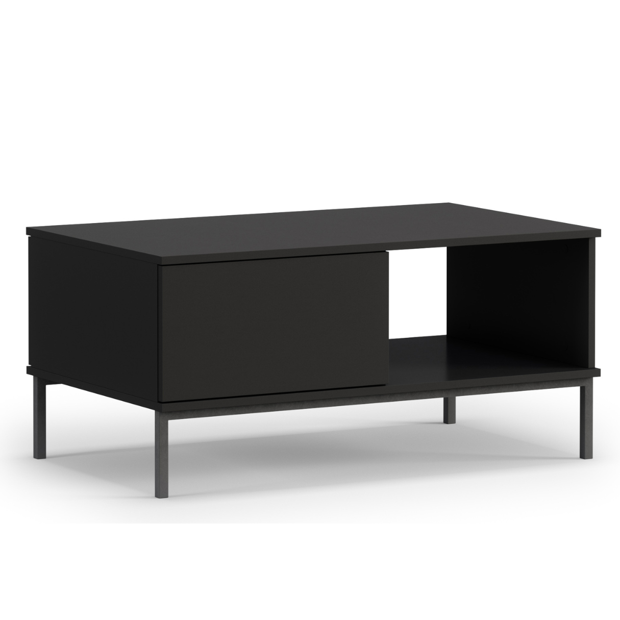 Kafijas galds Polka 47/100/60 cm melns - N1 Home